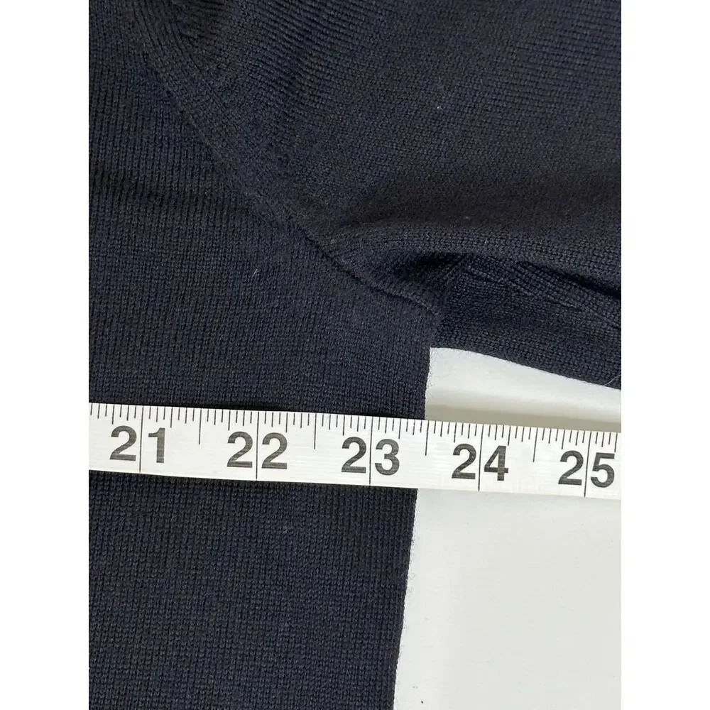 Bloomingdale's Men's 100% Merino Wool Sweater Dark Navy Blue XL Crew Neck Soft